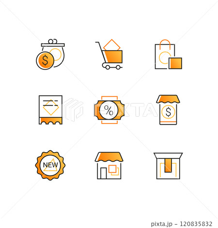 Online shopping - line design style icons set 120835832