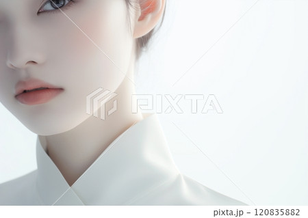 オシャレな髪型の女性・後ろ姿「AI生成画像」 120835882