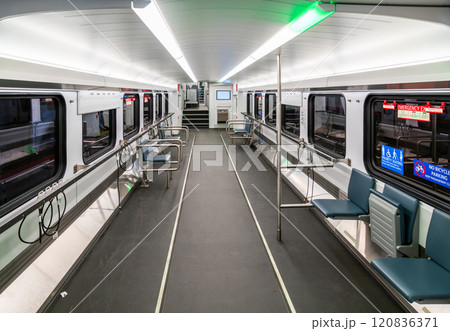 Bike car in the commuter train San Francisco - San Jose in the Bay Area, California, Untied States Bike car in the commuter train San Francisco - San Jose in the Bay Area, California, Untied States 120836371