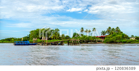 Leonsberg Ferry Terminal on the Suriname River in Paramaribo, Suriname, South America 120836389