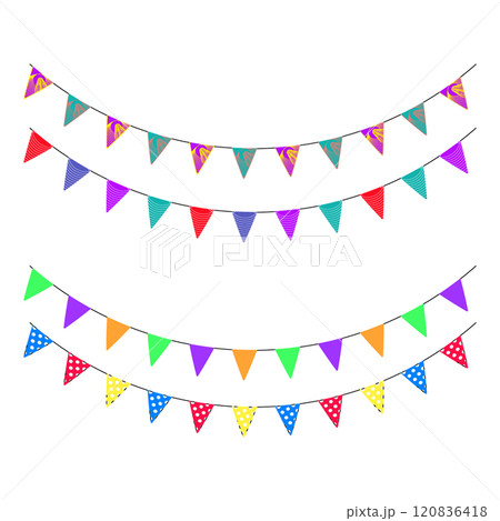 Flags celebration pennant color, for birthday christmas or new year Flags celebration pennant color, for birthday christmas or new year 120836418