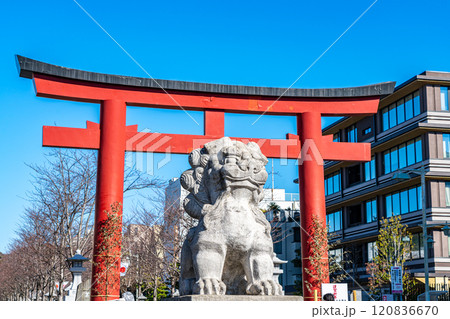 【神奈川県】綺麗な青空が広がる正月の鎌倉 120836670
