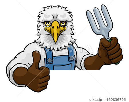 Eagle Gardener Gardening Animal Mascot 120836796