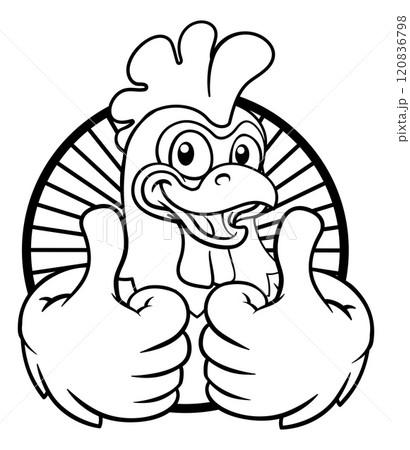 Chicken Cartoon Rooster Cockerel Bird Mascot 120836798