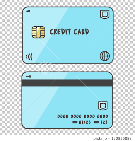 New numberless touch payment credit card (standard card, blue) Great value front and back set New numberless touch payment credit card (standard card, blue) Great value front and back set 120836882