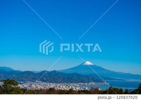 日本平から望む青空の富士山 日本平から望む青空の富士山 120837020