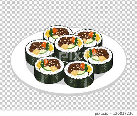 Illustration of kimbap 120837236