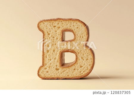 The letter B is made out of bread 120837305