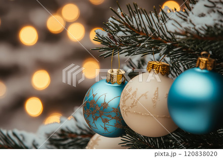 Christmas background with decorations. With copyspace 120838020