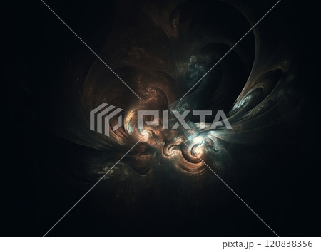 宇宙空間の中に広がる星雲 宇宙空間の中に広がる星雲 120838356