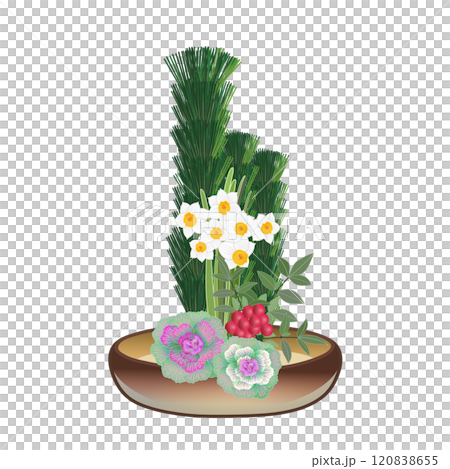 正月花のイラスト 120838655