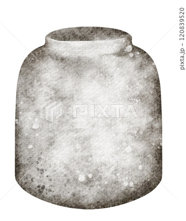 Vintage pottery watercolor illustration. Hand-drawn ceramic vase and jug collection, showcasing traditional design and elegant ceramic textures, perfect for decor and pottery lovers. 120839520
