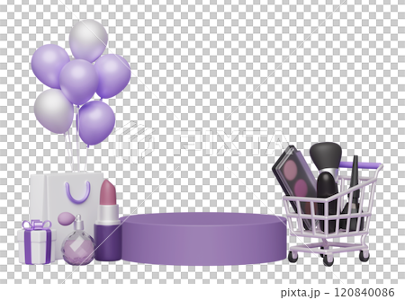 cosmetics selling podium 3D graphic cosmetics selling podium 3D graphic 120840086
