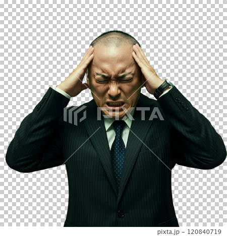 An agonizing businessman 120840719