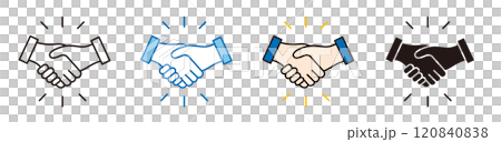 Handshake icon. Business contract conclusion. 120840838