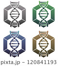 Dna helix decoding. Symbol of spiral sequence. 120841193