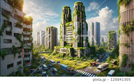 人類滅亡後の都心 120841305