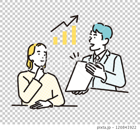 一位女性諮詢資產管理的簡單說明 120841922