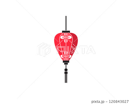 Traditional Japanese paper lantern illustration Traditional Japanese paper lantern illustration 120843027