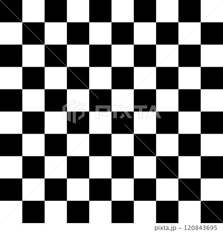シームレスな白黒チェッカーのグラフィック素材 120843695
