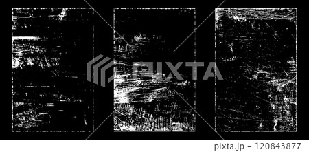 Set of Black and white grunge. Distress overlay texture. Surface dust and rough dirty wall background concept. Distress illustration simply place over object to create grunge effect. Vector EPS10. 120843877