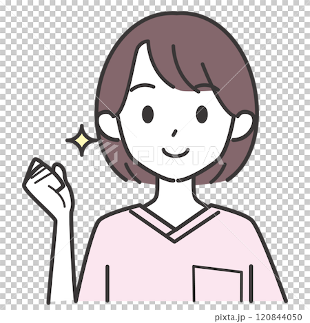 扮演膽量姿勢的女護士 120844050