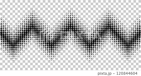 Halftone Jagged Black Halftone Jagged Black 120844604