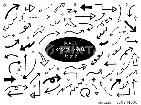 ブラック シンプル 矢印 セット ブラック シンプル 矢印 セット 120844609