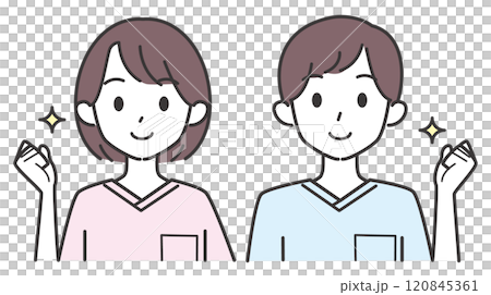 年輕護士做拳頭泵的插圖 120845361