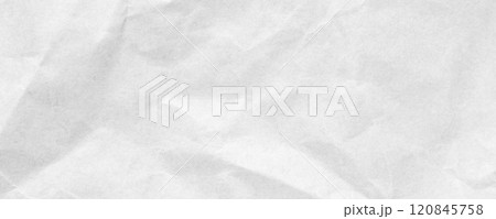 Abstract white crumpled and creased recycle craft paper texture background 120845758