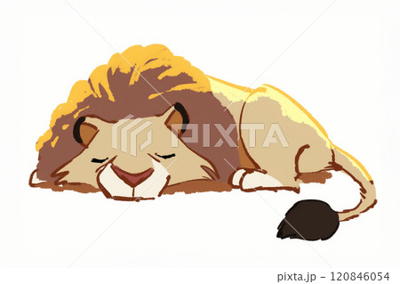 リラックスするライオンの穏やかなひととき 120846054