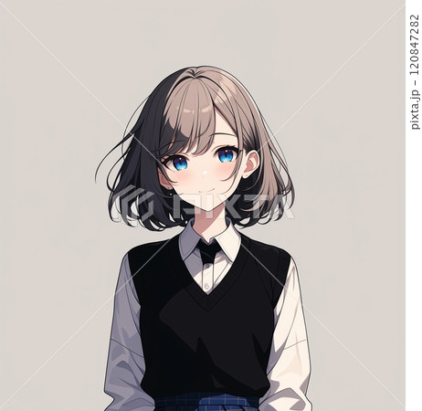 女子高生のイラスト 女子高生のイラスト 120847282