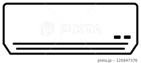 シンプルなエアコンのイラスト モノクロ 120847376