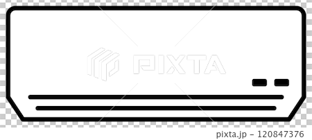 シンプルなエアコンのイラスト モノクロ 120847376