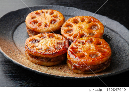 蓮根のはさみ焼き 120847640