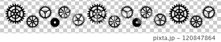 Gears line vector black 120847864