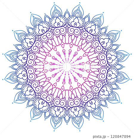 Gradient color mandala pattern 120847894