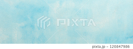 A minimalist soft blue texture backdrop, offering soft tones and a clean surface for creative design, top view, copy space, banner 120847986