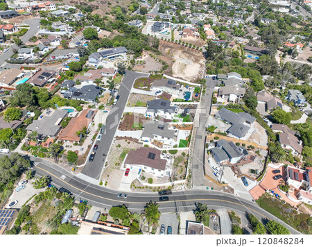 Aerial view of houses in Oceanside town in San Diego, California. USA Aerial view of houses in Oceanside town in San Diego, California. USA 120848284