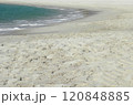 海　エメラルドグリーンの波打ち際 120848885