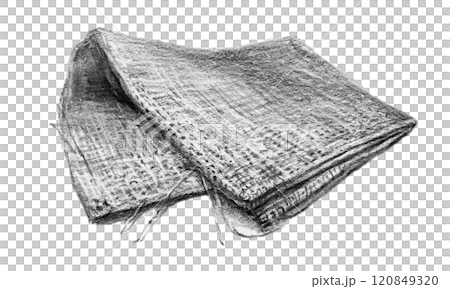 Pencil drawing on linen 120849320