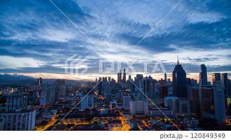 Beautiful sunrise in the capital of Malaysia kuala lumpur. Beautiful sunrise in the capital of Malaysia kuala lumpur. 120849349