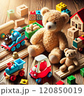 散らかったおもちゃたち 120850019