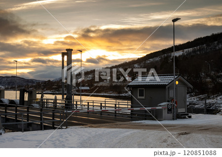 Port for a traject to the islands, Harstad, Norway Port for a traject to the islands, Harstad, Norway 120851088