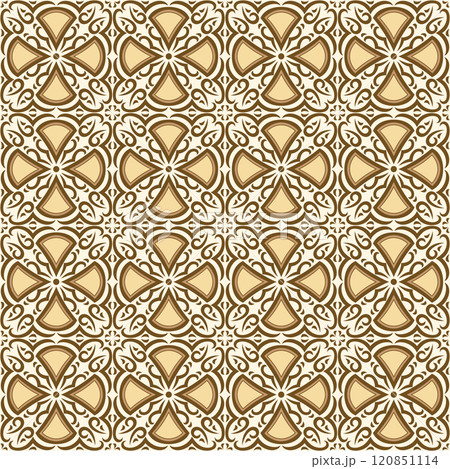 Arabic ceramic tile pattern. Traditional eastern decorative talavera. 120851114
