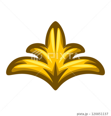 Floral element in baroque style. Decorative curling plant. 120851137