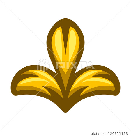 Floral element in baroque style. Decorative curling plant. 120851138