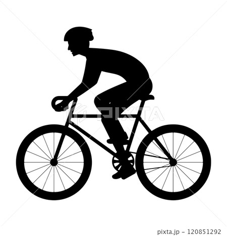 Silhouette of a Cyclist Riding a Bicycle Silhouette of a Cyclist Riding a Bicycle 120851292