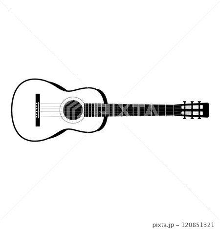 Acoustic Guitar Silhouette Vector Illustration Acoustic Guitar Silhouette Vector Illustration 120851321