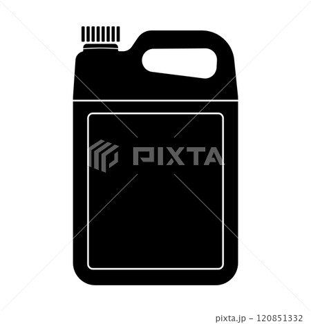 Oil Canister Silhouette Vector Illustration Oil Canister Silhouette Vector Illustration 120851332